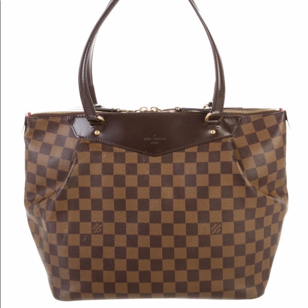 Louis Vuitton Brown Checkered Shoulder Bag